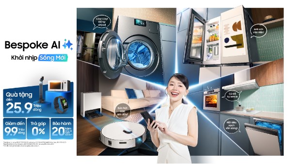 Samsung phủ sóng AI lên mọi thiết bị gia dụng, tham vọng cùng người dùng khởi nhịp sống mới