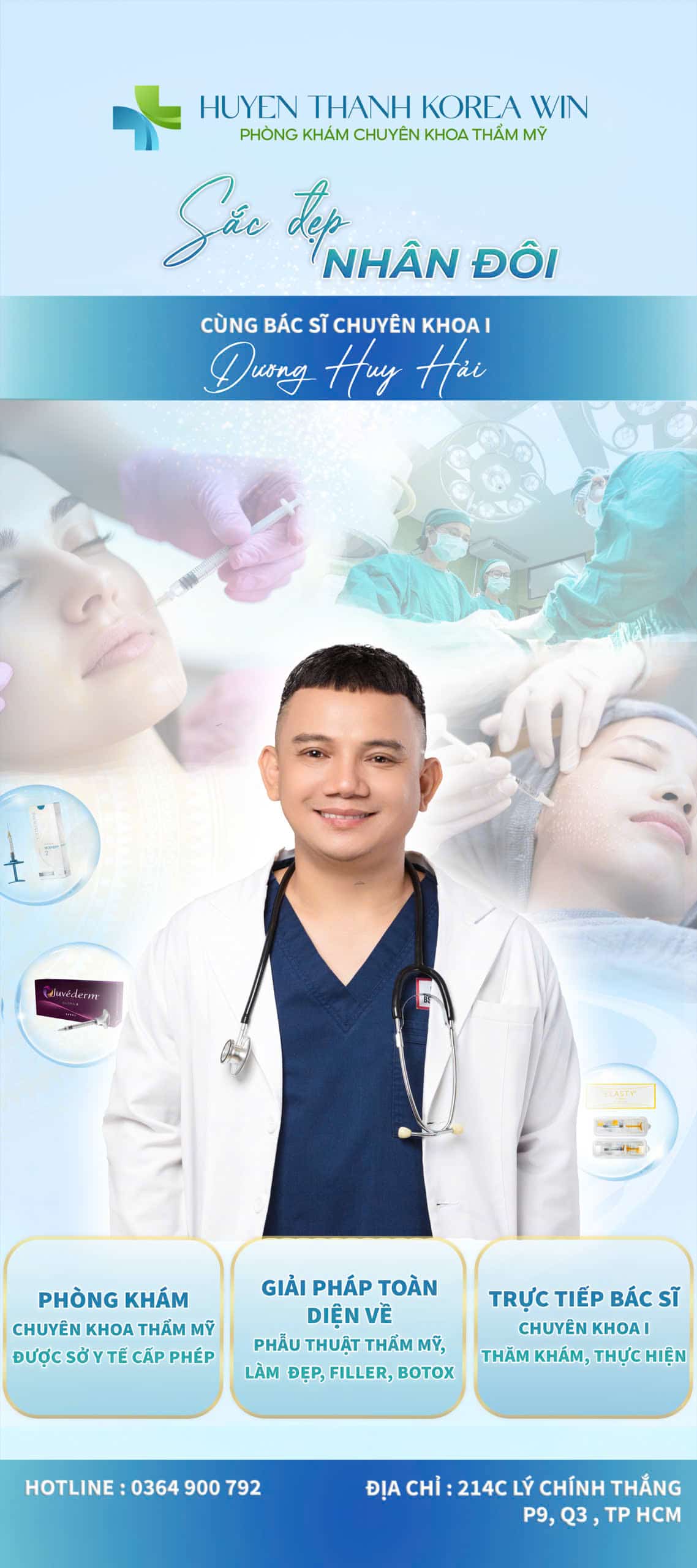 Bác sĩ Dương Huy Hải – 18 năm kinh nghiệm tạo hình thẩm mỹ tại Win by Huyền Thanh Korea