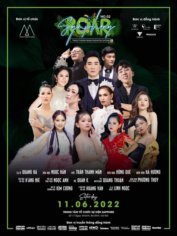 Dàn khách mời fashion show ‘Symphony No.2 Roar’ của NTK Trần Thanh Mẫn
